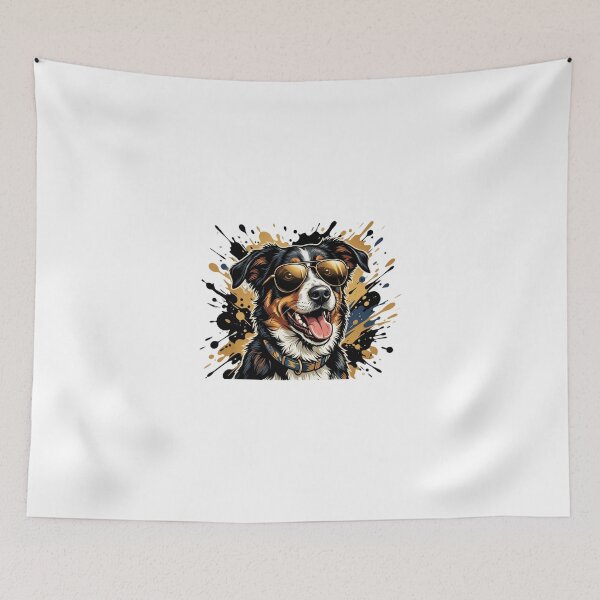 Item preview, Cool Dog with Sunglasses – Happy Pop Art Design designed and sold by ShirtsUp-Lane.