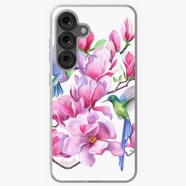 Hummingbirds in Magnolia Tree Samsung Galaxy Soft Case