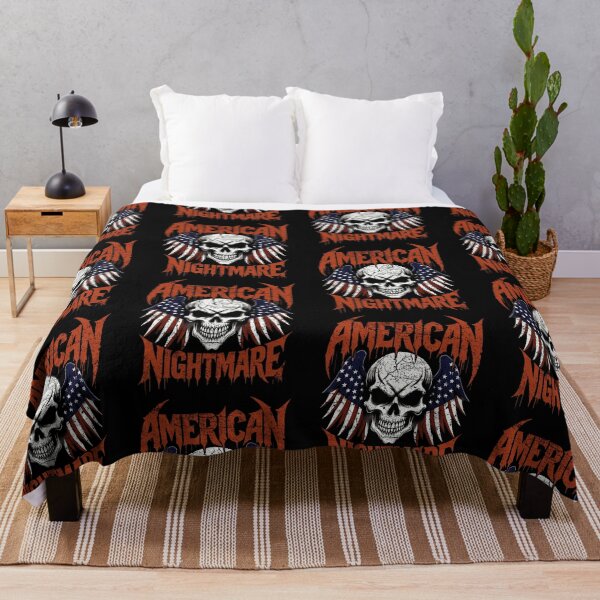 Item preview, American Nightmare Patriotic Skull Wings Heavy Metal Distressed designed and sold by Morbiusshop.
