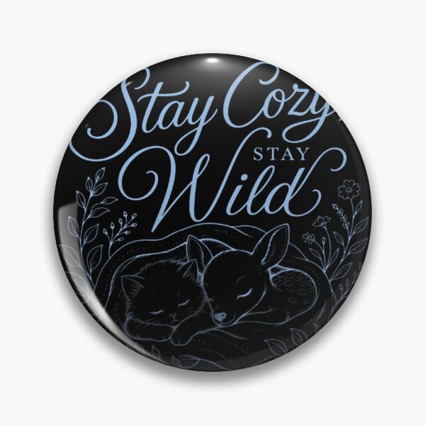 Item preview, Stay Cozy Stay Wild Cute Sleeping Kitten Fawn Pastel Blue Floral Line Art designed and sold by Modern Antique Atelier .