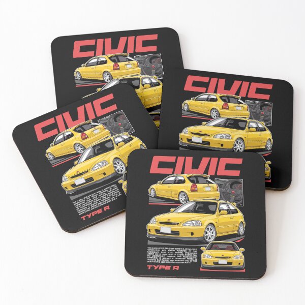 Item preview, JDM Yellow Civic EK9 Type R designed and sold by squeal tires.