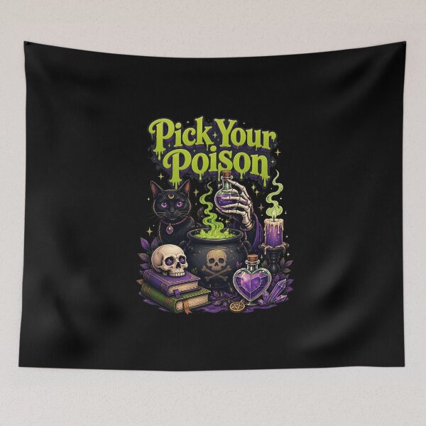 Item preview, Pick Your Poison Halloween Witch Potion Cauldron Spooky designed and sold by felixpalette.