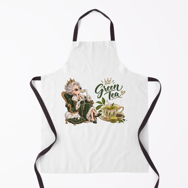 Item preview, Sassy Queen Drinking Green Tea With Cat designed and sold by ArtNova17.
