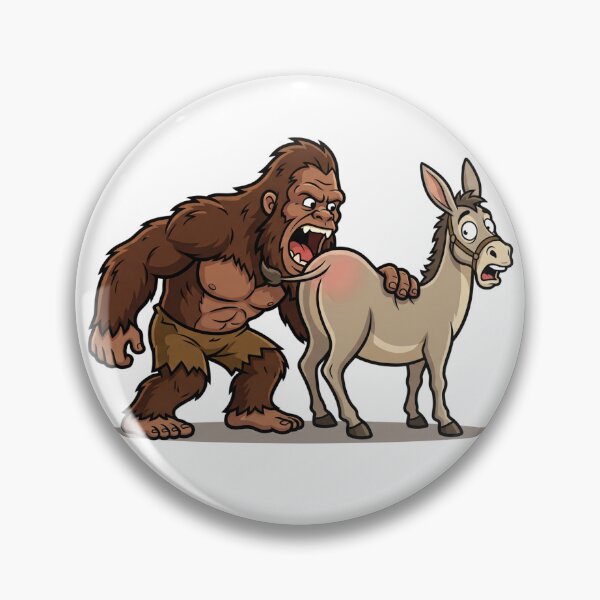 Item preview, Sasquatch Eating Ass - Bigfoot Biting A Donkey designed and sold by Spank My Yeti.
