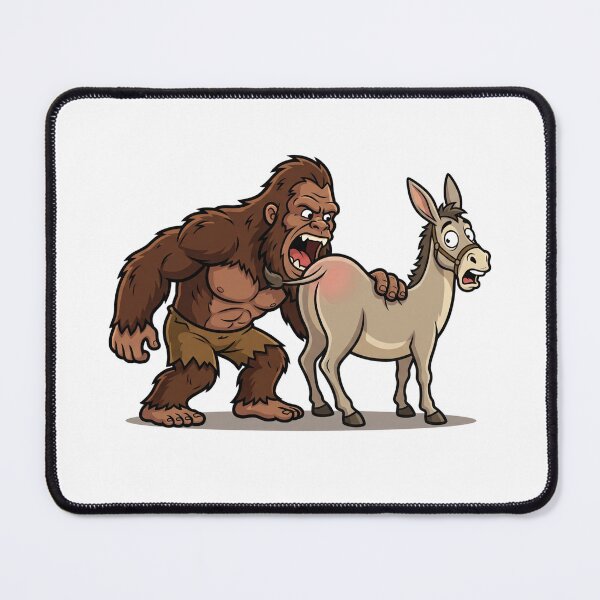 Item preview, Sasquatch Eating Ass - Bigfoot Biting A Donkey designed and sold by Spank My Yeti.