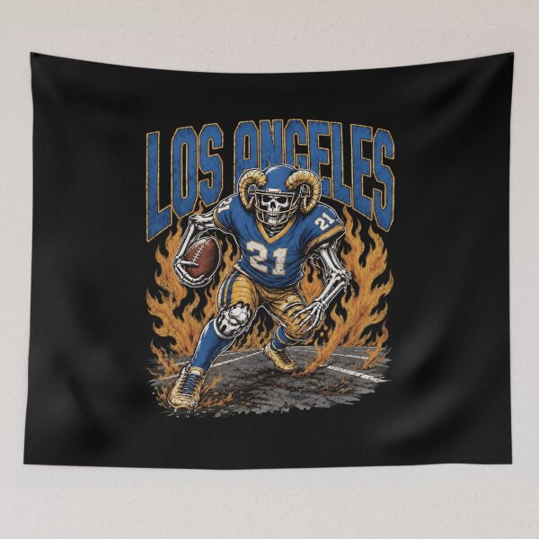 Item preview, Skeleton Football Fiery Vintage Sports designed and sold by ashkankett.