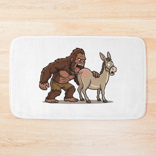 Item preview, Sasquatch Eating Ass - Bigfoot Biting A Donkey designed and sold by Spank My Yeti.