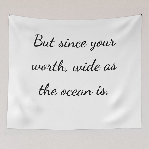 Item preview, “But since your worth, wide as the ocean is,” - handwriting black designed and sold by ariksworld.