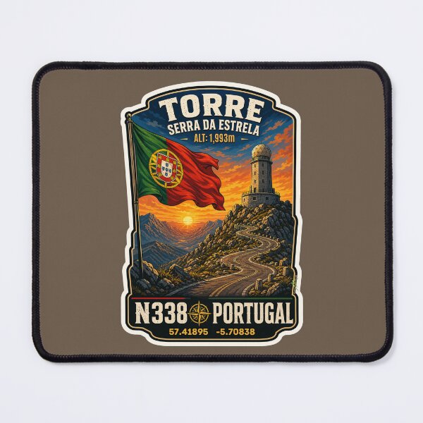 Item preview, Torre Serra da Estrela Portugal N338 Sticker TShirt 05 designed and sold by OuterShellUK.