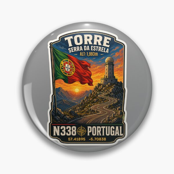 Item preview, Torre Serra da Estrela Portugal N338 Sticker TShirt 05 designed and sold by OuterShellUK.