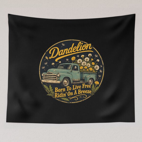 Item preview, Dandelion Born To Live Free Ridin' On A Breeze Vintage designed and sold by felixpalette.