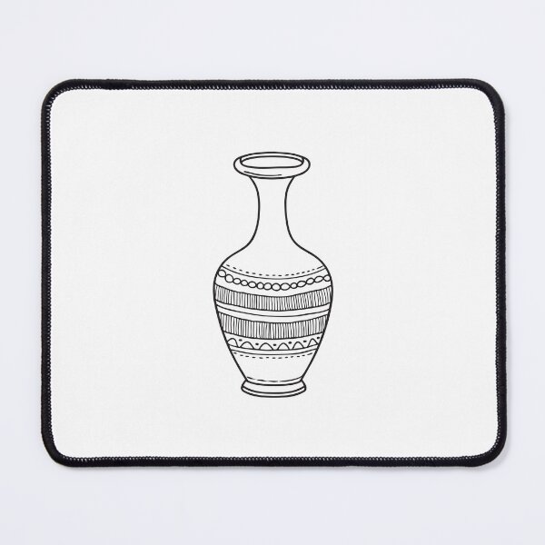 Item preview, A decorative vase with carved patterns in doodle sketch designed and sold by rasagamastore.