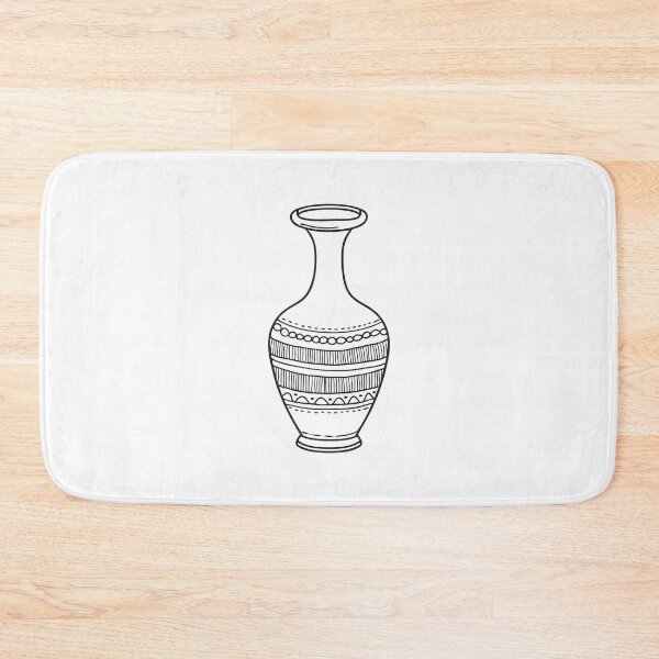 Item preview, A decorative vase with carved patterns in doodle sketch designed and sold by rasagamastore.