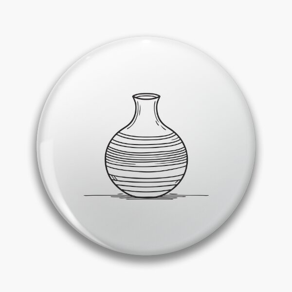 Item preview, A round vase with a compact neck in hand drawn doodle form designed and sold by rasagamastore.