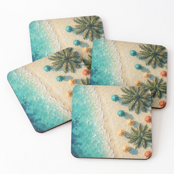 Item preview, Endless Summer – Tropical Beach & Palm Tree Art designed and sold by H-Tsvetkova.