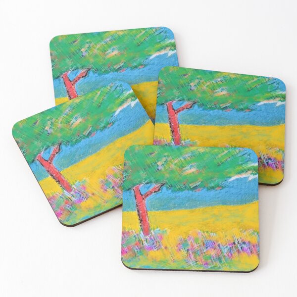 Item preview, Red tree landscape No. 3 designed and sold by Carol Ames .