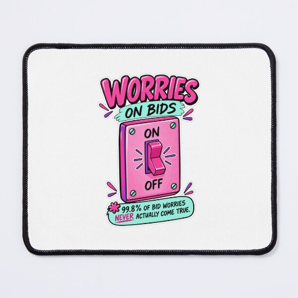Item preview, Worries On Bids | Funny Bid & Proposal Sticker designed and sold by winningbiz.