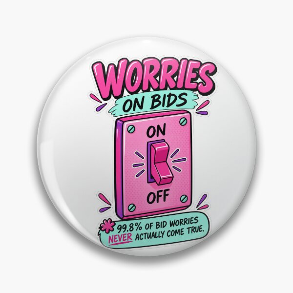 Item preview, Worries On Bids | Funny Bid & Proposal Sticker designed and sold by winningbiz.