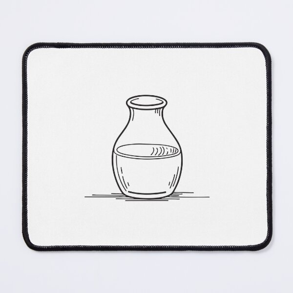 Item preview, A small vase with a wide mouth in doodle sketch designed and sold by rasagamastore.