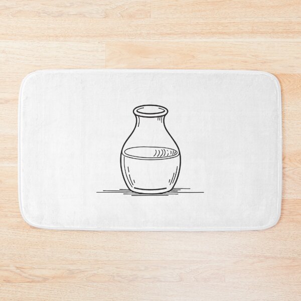 Item preview, A small vase with a wide mouth in doodle sketch designed and sold by rasagamastore.