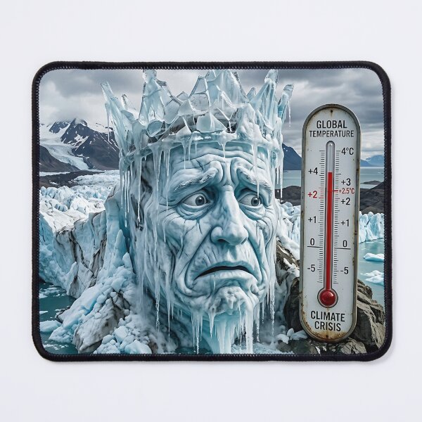 Item preview, Melting Glacier King Climate Crisis Ice Sculpture designed and sold by Michaelragheb.