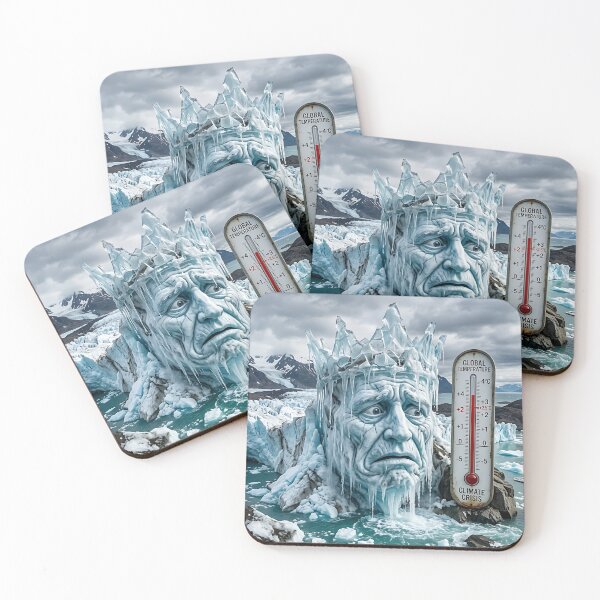 Item preview, Melting Glacier King Climate Crisis Ice Sculpture designed and sold by Michaelragheb.