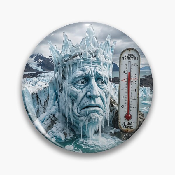 Item preview, Melting Glacier King Climate Crisis Ice Sculpture designed and sold by Michaelragheb.