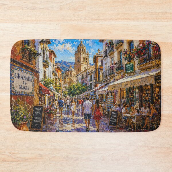 Item preview, Granada, Spain – a painting of a summer day in this beautiful European city. designed and sold by GalleryKauffeld.