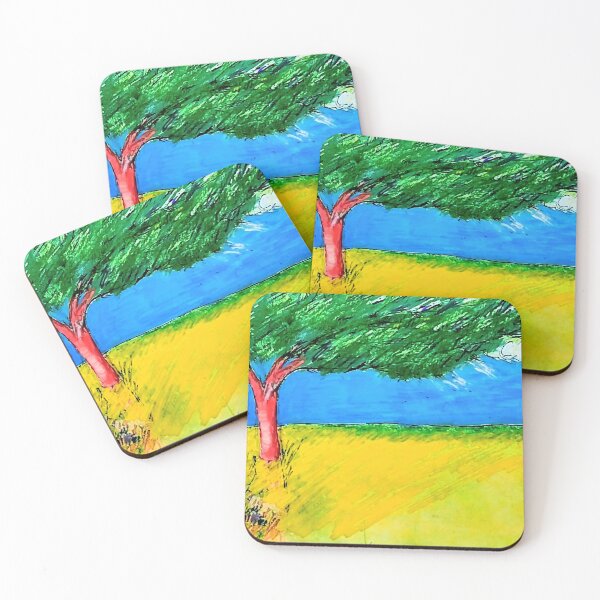 Item preview, Red tree landscape No. 2 designed and sold by Carol Ames .