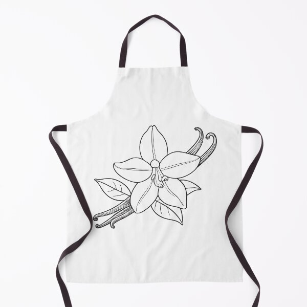 Item preview, A vanilla flower blooming on a thin vine in sketch style designed and sold by rasagamastore.