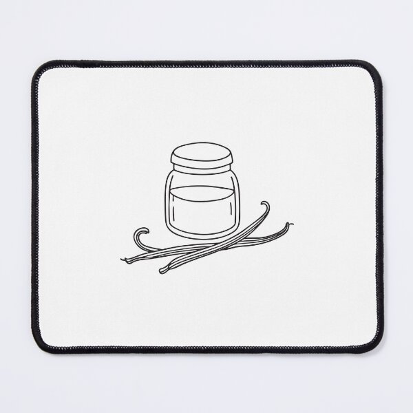 Item preview, A vanilla pod near a sugar jar in hand drawn doodle style designed and sold by rasagamastore.