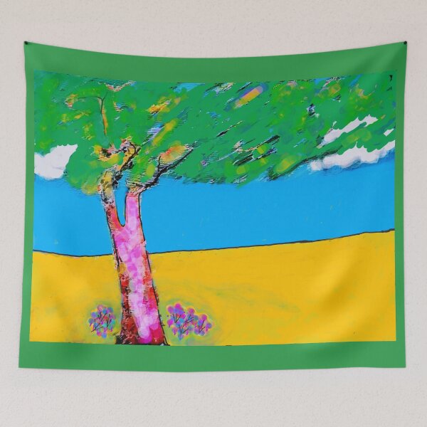Item preview, Red tree landscape No. 1 designed and sold by Carol Ames .
