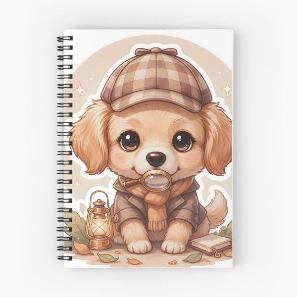 Item preview, Cute Kawaii Detective Puppy Dog Mystery Sticker designed and sold by ChibiPCStudio.