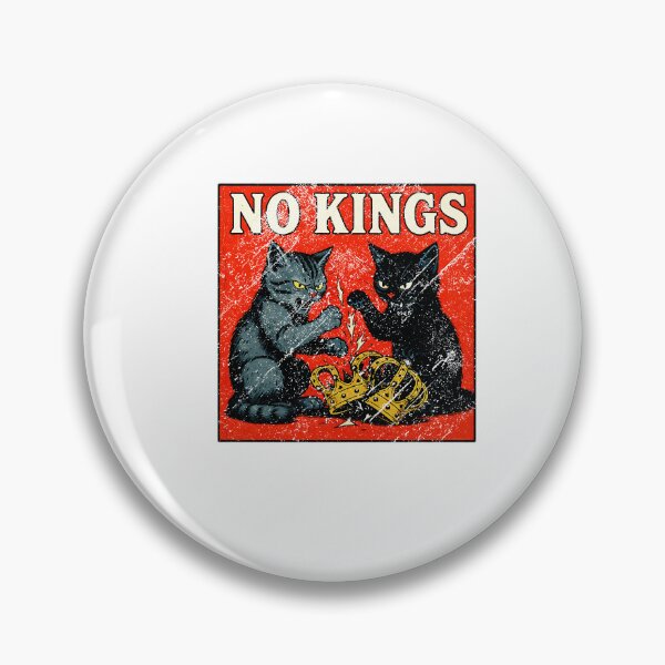 Item preview, No Kings Angry Black Cats Breaking Crowns Distressed Vintage designed and sold by SmithOscarShop.