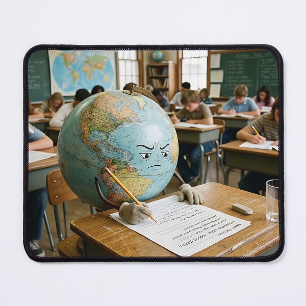 Item preview, Grumpy Planet Earth Taking Geography Exam Humor designed and sold by Michaelragheb.