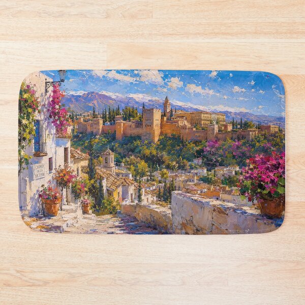 Item preview, Granada, Spain – a painting of a summer day in this beautiful European city. designed and sold by GalleryKauffeld.