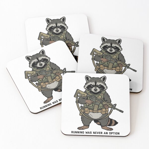 Item preview, Tactical Raccoon Running Was Never An Option Funny Trash Panda Gun Humor designed and sold by raedattia.
