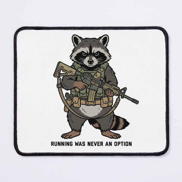 Item preview, Tactical Raccoon Running Was Never An Option Funny Trash Panda Gun Humor designed and sold by raedattia.