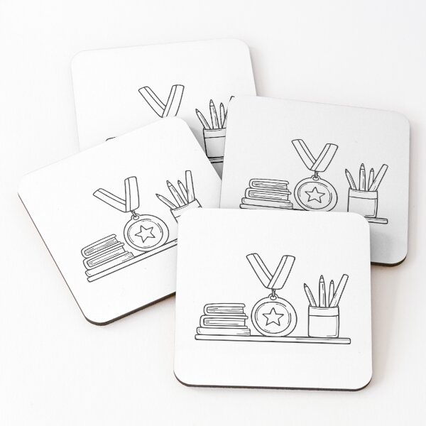 Item preview, A varsity badge resting on a desk in hand drawn illustration designed and sold by rasagamastore.