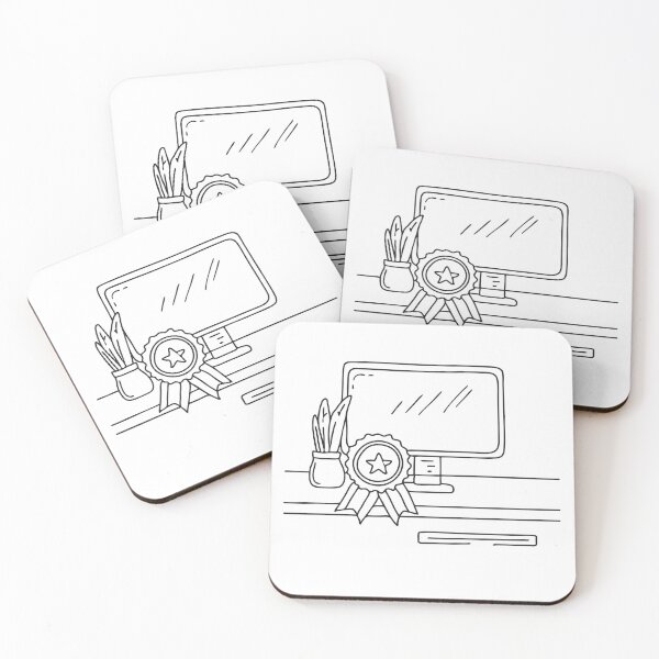 Item preview, A varsity badge placed on a desk in doodle sketch form designed and sold by rasagamastore.
