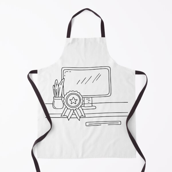 Item preview, A varsity badge placed on a desk in doodle sketch form designed and sold by rasagamastore.