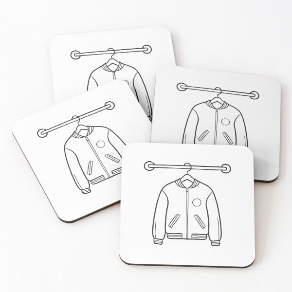 Item preview, A varsity jacket hanging from a wall hook in hand drawn style designed and sold by rasagamastore.