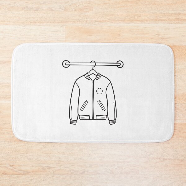 Item preview, A varsity jacket hanging from a wall hook in hand drawn style designed and sold by rasagamastore.