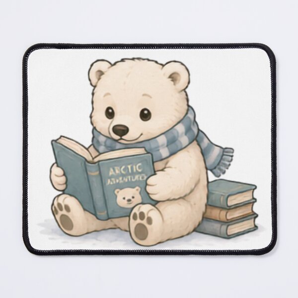 Item preview, Bookwork Polar Bear designed and sold by MellowMunchkins.