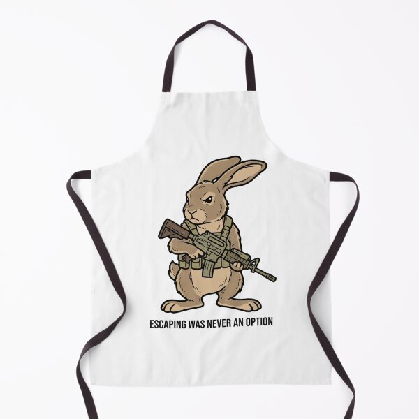 Item preview, Tactical Bunny Escaping Was Never An Option Funny Rabbit Military Gun Humor designed and sold by raedattia.