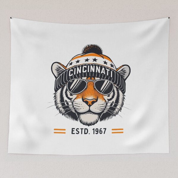 Item preview, Retro Tiger Beanie Sunglasses Graphic designed and sold by StanleyBr11648.