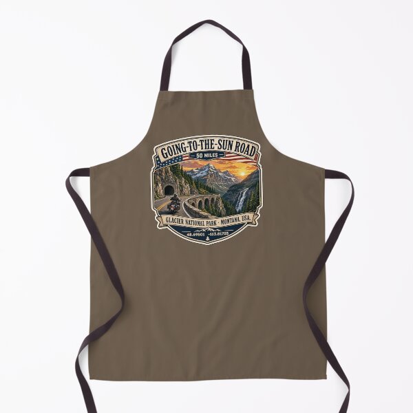 Item preview, Going-to-the-Sun Road Glacier National Park USA Motorcycle RV Car TShirt & Sticker 08 designed and sold by OuterShellUK.