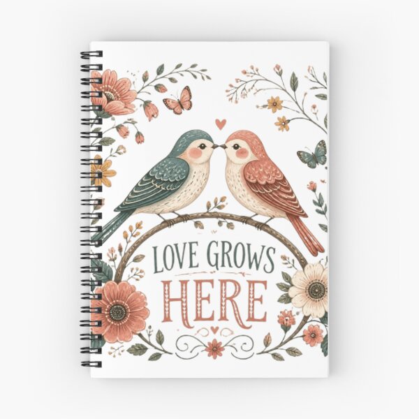 Item preview, Love Grows Here – Romantic Bird & Floral Garden designed and sold by GloboStyle Design .