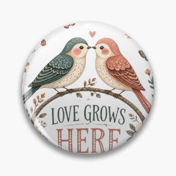 Item preview, Love Grows Here – Romantic Bird & Floral Garden designed and sold by GloboStyle Design .