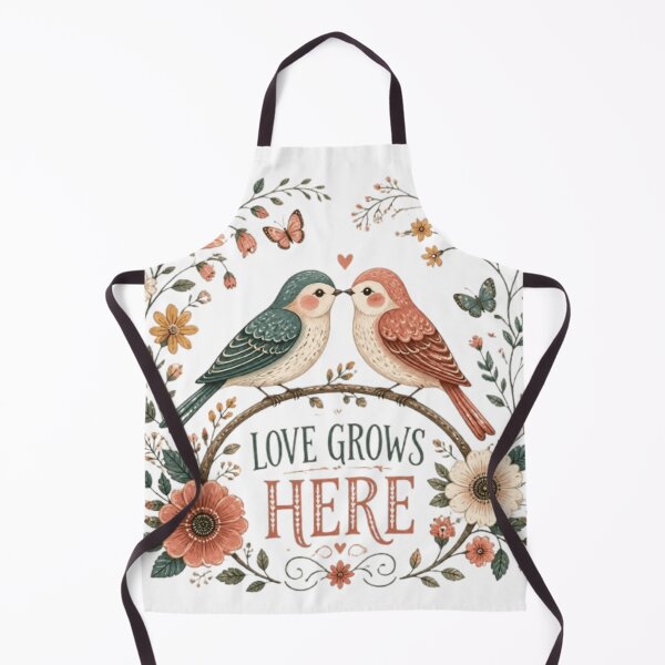 Item preview, Love Grows Here – Romantic Bird & Floral Garden designed and sold by GloboStyle Design .